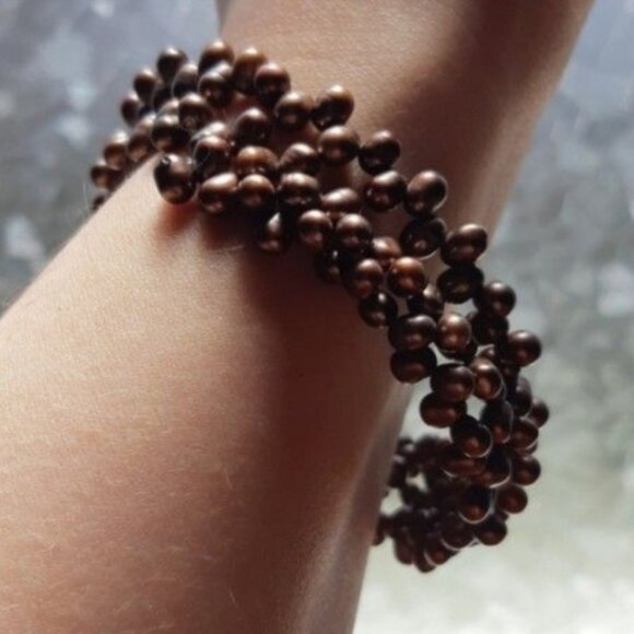 Genuine Pearl Wire Wrap Bracelet - Picture 7 of 7